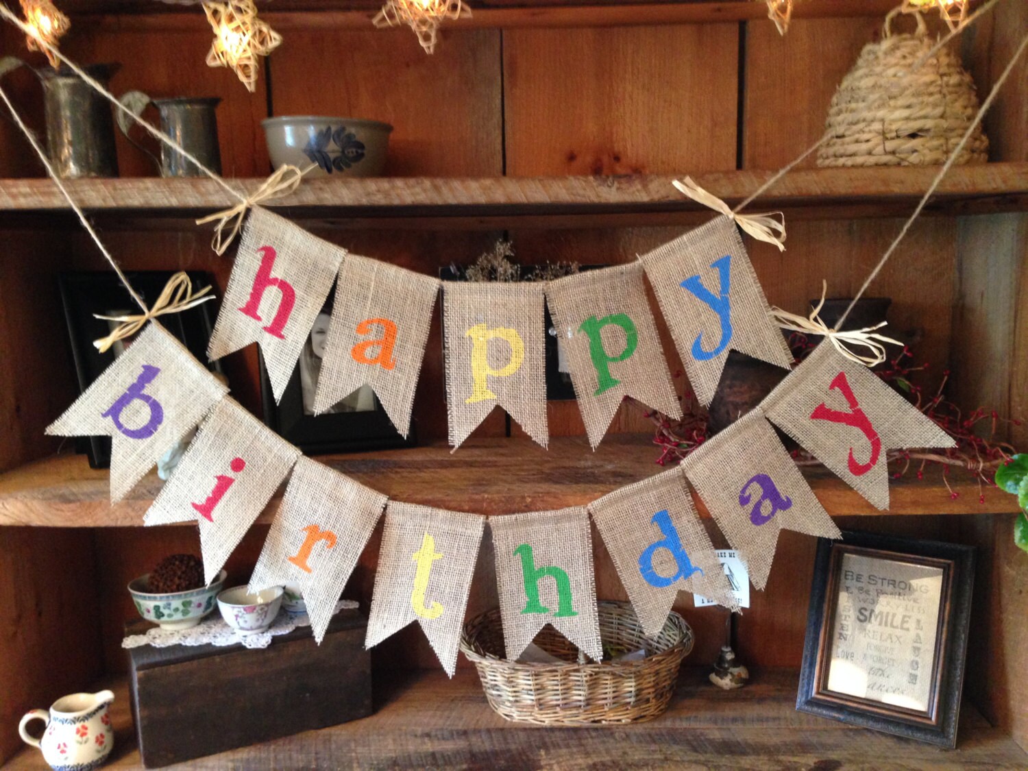 Birthday Banner Primary Colors Birthday Garland Birthday - Etsy