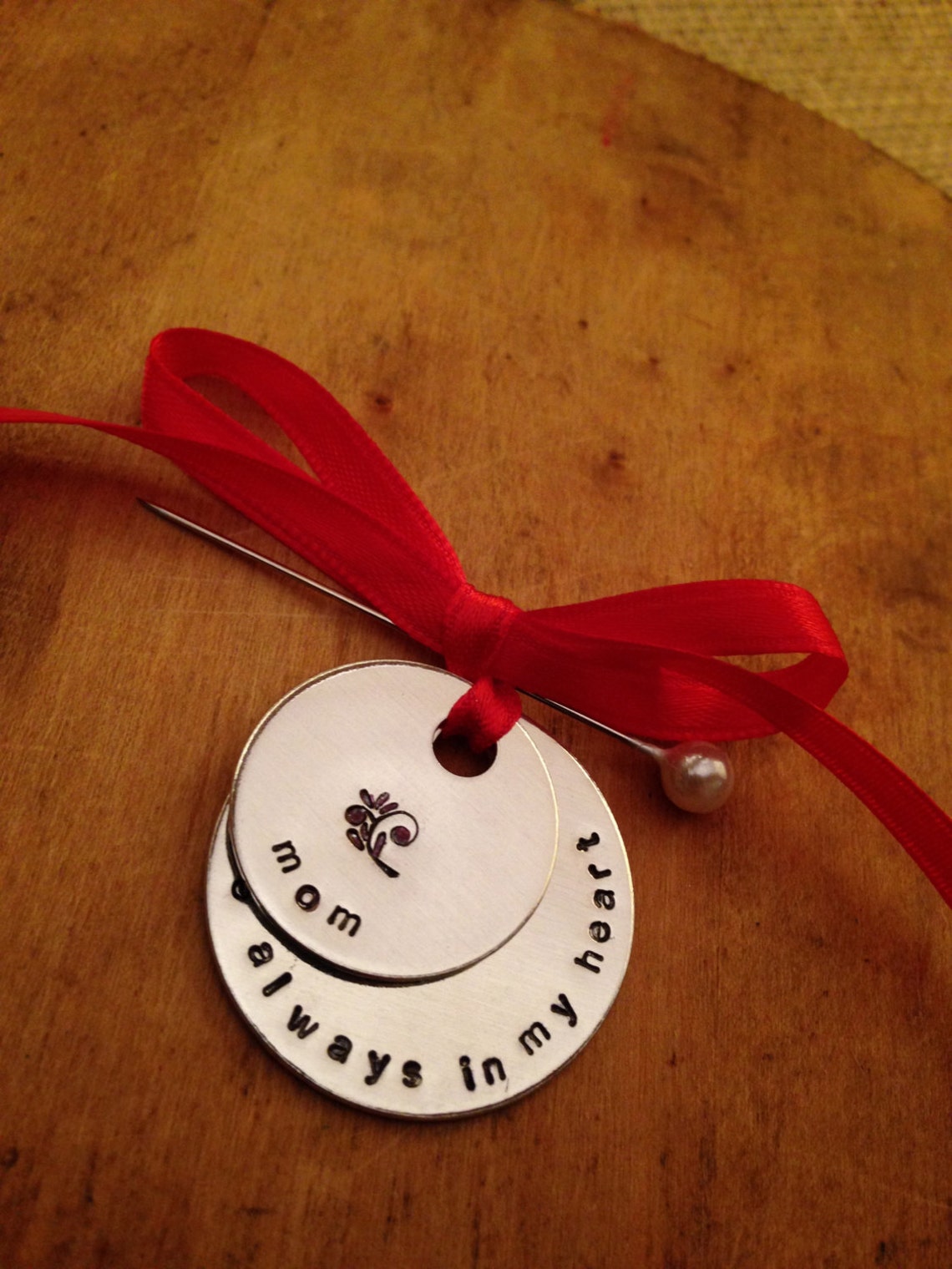 Boutonniere Memorial Charm Stamped Memorial Charm Men's Etsy