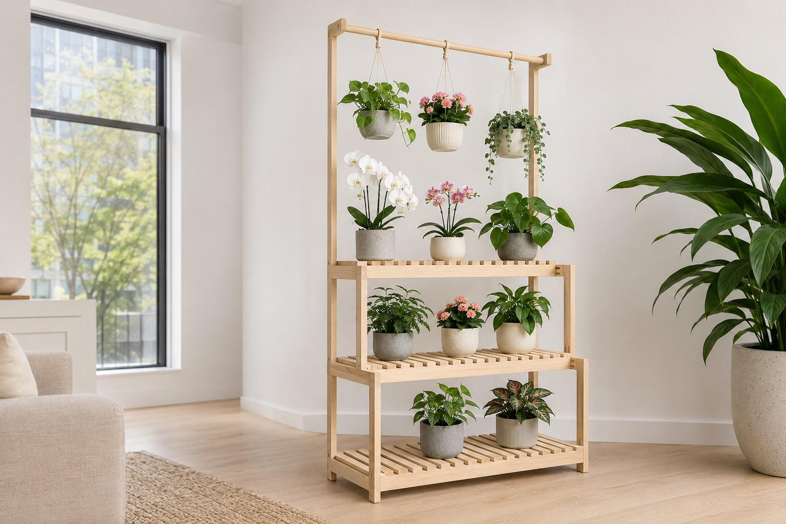 Blumenbank für drinnen
