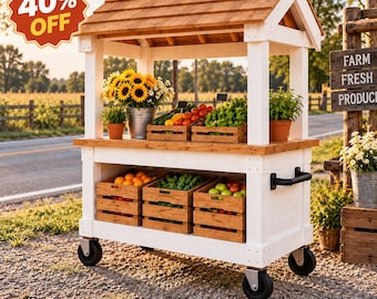 DIY Farmstand Plans PDF Roadside Produce Stand Mobile Farm Stand Woodworking Plans