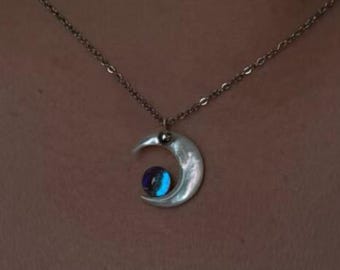 Handmade Real Blue Morpho Butterfly Necklace, Unique Nature-Inspired Pendant, Gift for Her