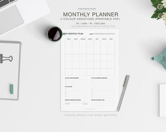Monthly Planner (Printable PDF)