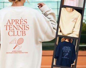 Apres Tennis Club "Because Hydration Matters" Sweater, Personalizable Name