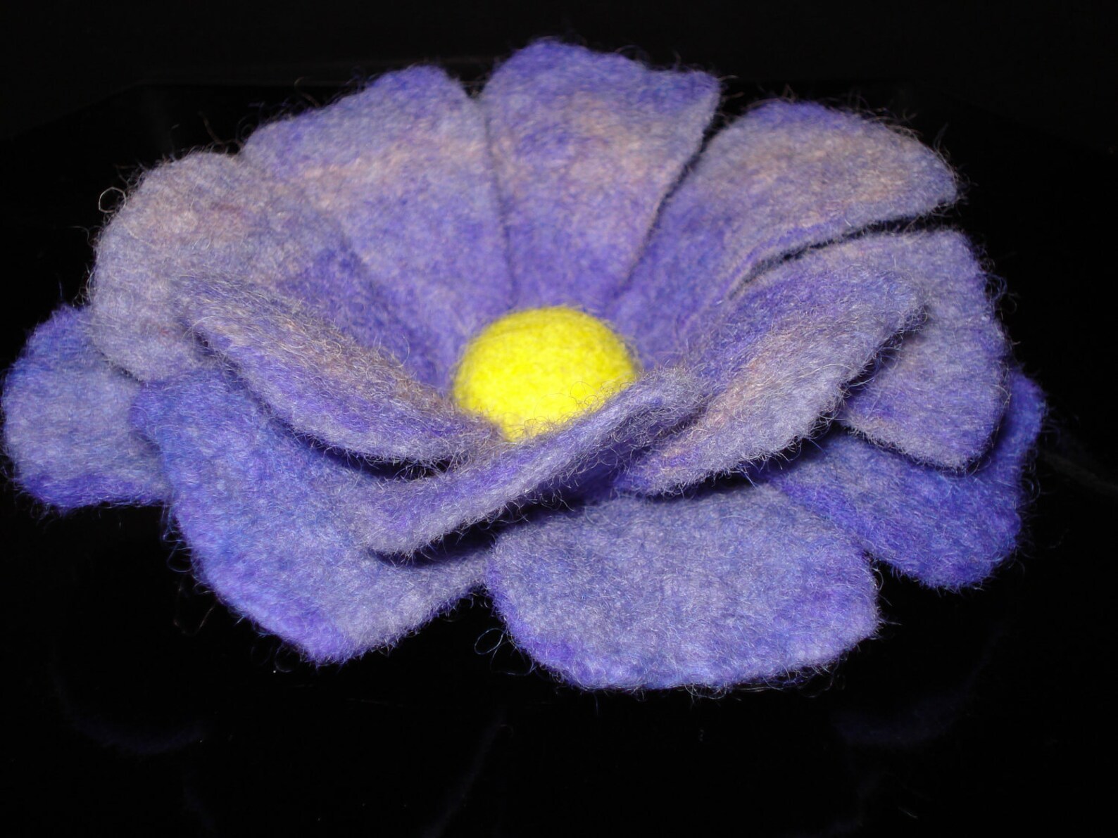 Felt Wool Flower Pin Brooch Violet Pink & Yellow ECO Spring Etsy