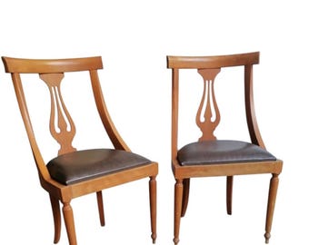 Empire Dining Chairs with Lyre Patter...