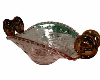 ヴィンテージ ムラーノガラス 装飾花瓶（蓋付き）、金と銀の装飾、「SC
