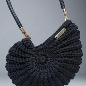Ariel black seashell bag image 1