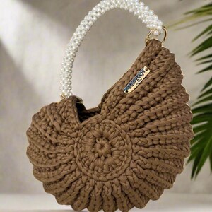 Ariel brown seashell bag image 2