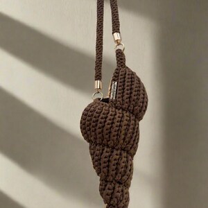 Ariel cone brown seashell bag image 3