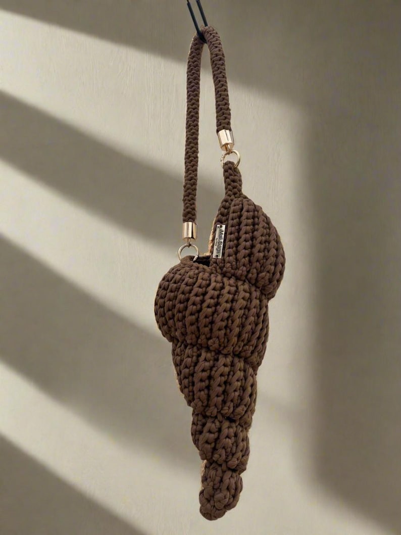 Ariel cone brown seashell bag image 3