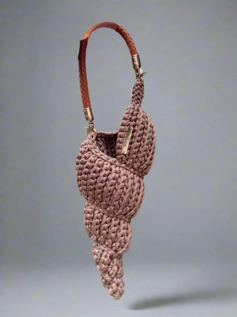 Ariel cone brown seashell bag image 1