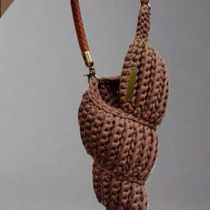 Ariel cone brown seashell bag image 2