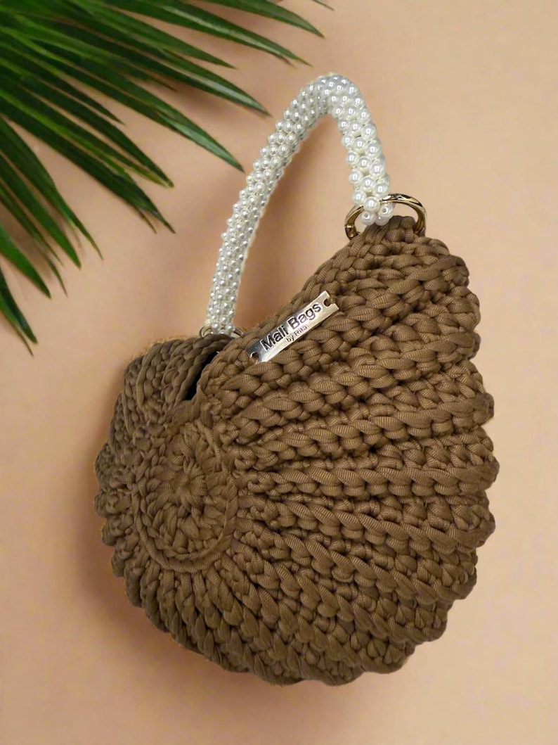 Ariel brown seashell bag image 3