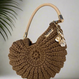 Ariel brown seashell bag image 1