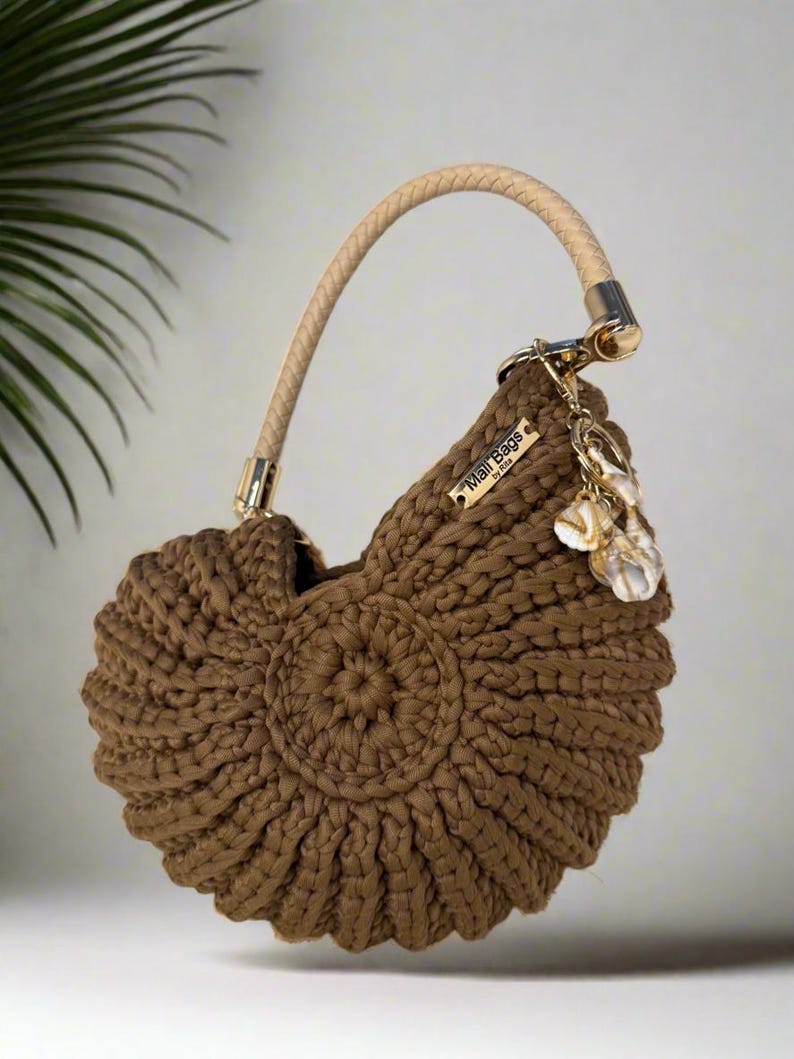 Ariel brown seashell bag image 1