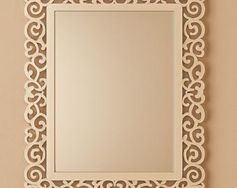 Aurea Mirror Series | Laser Cut Wall Mirror Design | DXF SVG... CNC file