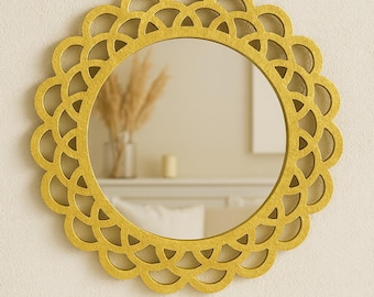 HaloFrame Luxe Mirror | Modern Digital Wall Art | Printable Home Decor | Instant Download