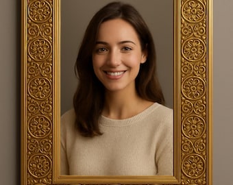 Ornate Gold Mirror Frame | CNC Laser Cut File (Digital Download)