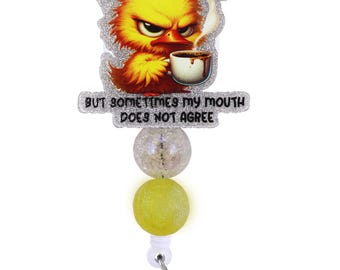 Divertente porta badge a forma di anatra, ideale per il caffè, regalo per infermiere e insegnanti, retrattile.