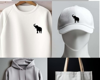 Elephant Silhouette Bundle PNG, 10 Elephant Clipart, Animal Silhouette, Sublimation PNG, Wildlife Clipart, Printable Art, Digital Download