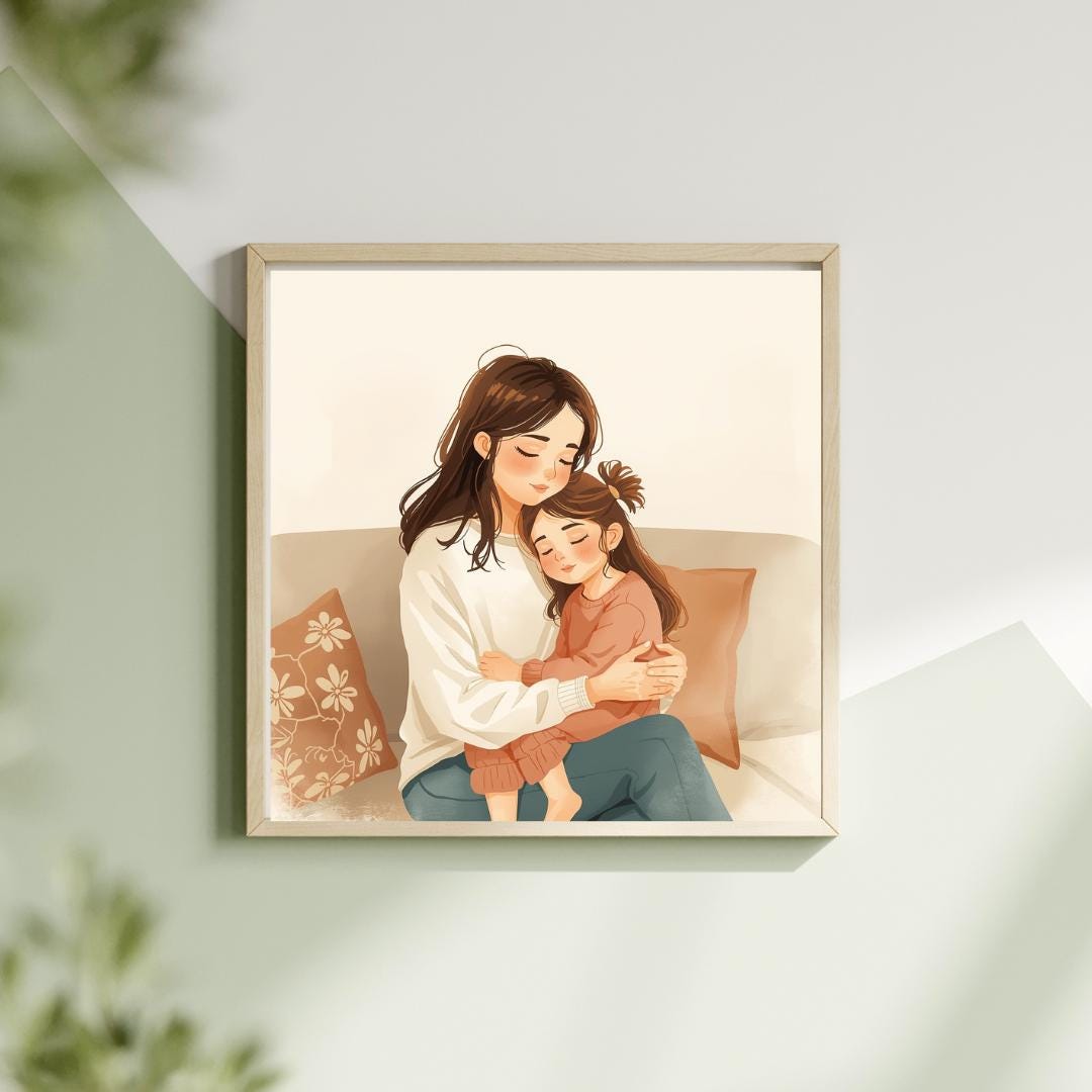Mother Daughter Wall Art Prints, Printable Family Art, Mother Daughter ...