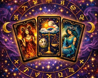 Tarotkarten Deck, Sternzeichen Tarotkarten Set, digitale Tarotkarten PNG PDF, Tarotkartenkunst, Sublimation PNG