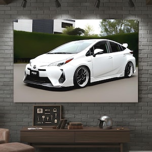 White Tuner Car | Automotive Modification Theme | 16K Ultra HD Rolled Poster | Workshop Display Accent | Speed | Free US Shipping!