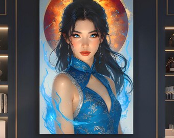 Solar Eclipse Portrait | 16K HD Canvas Print | Large Scale Art | Lounge Wall Decor | Statement Wall Art | FREE SHIPPING!