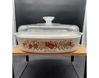 Corning Ware Spice of Life Le Romarin Dome Deckelauflaufform A-10-B 9 3/4 X 2