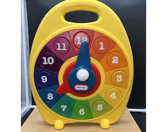 Little Tikes Play And Learn Clock Toy Complete Vintage Works USA Made 1992