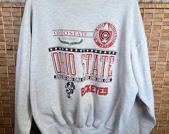 Moletom vintage dos anos 90 da Universidade Estadual de Ohio, Buckeyes, tamanho XL