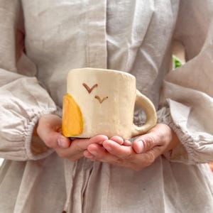 Handmade Ceramic Mug for Sunset Lovers | Sun Inspired Pottery Coffee Cup