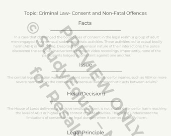 R v Brown Summary PDF | Criminal Law Notes | Consent & NFO | StudyEqual PDF Download