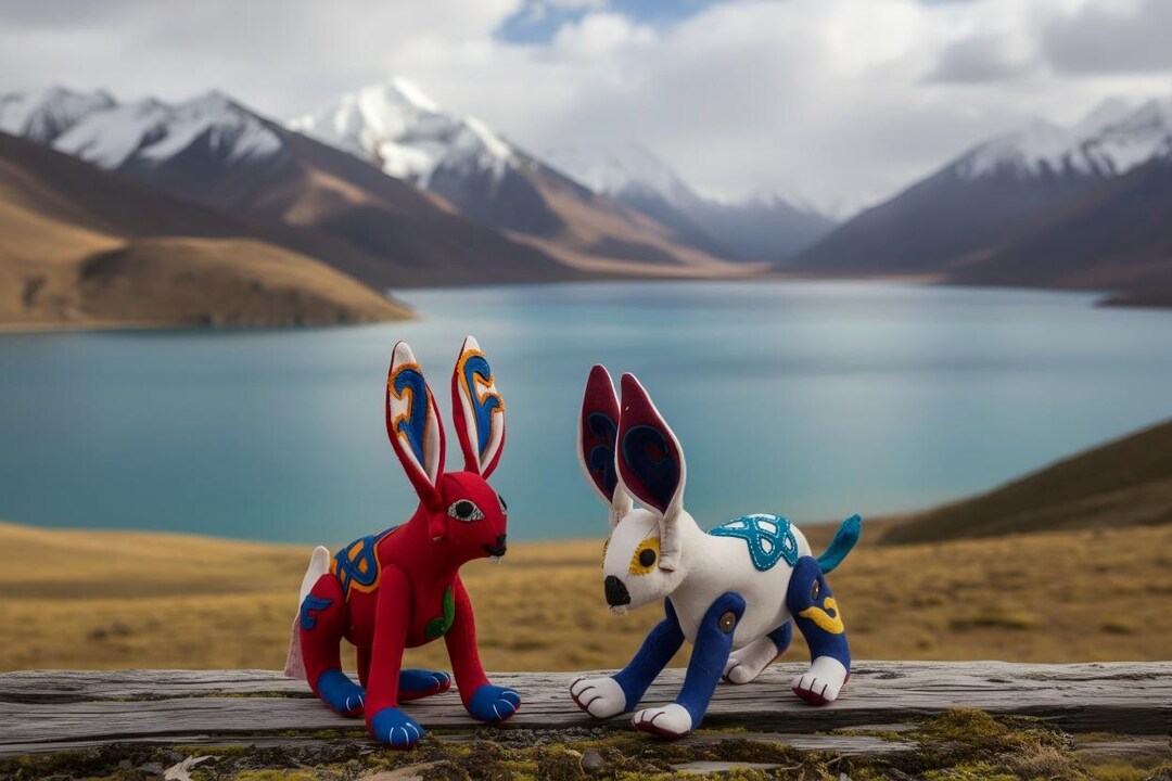 Handmade Tibetan Rabbit Plush – 100% Highland Wool – Himalayan Bunny ...