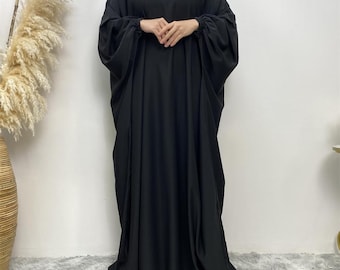 Abaya Nidha Farasha suave con mangas murciélago