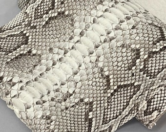 Peau de cuir de python véritable | Peau naturelle du ventre birmane non blanchie provenant d'une tannerie indonésienne