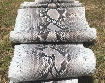 Genuine Python Leather Skin | Natural Reticulated Back Skin Unbleached from Indonesian Tannery