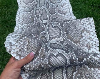 Peau de cuir de python véritable | Peau du dos naturelle birmane non blanchie provenant d'une tannerie indonésienne