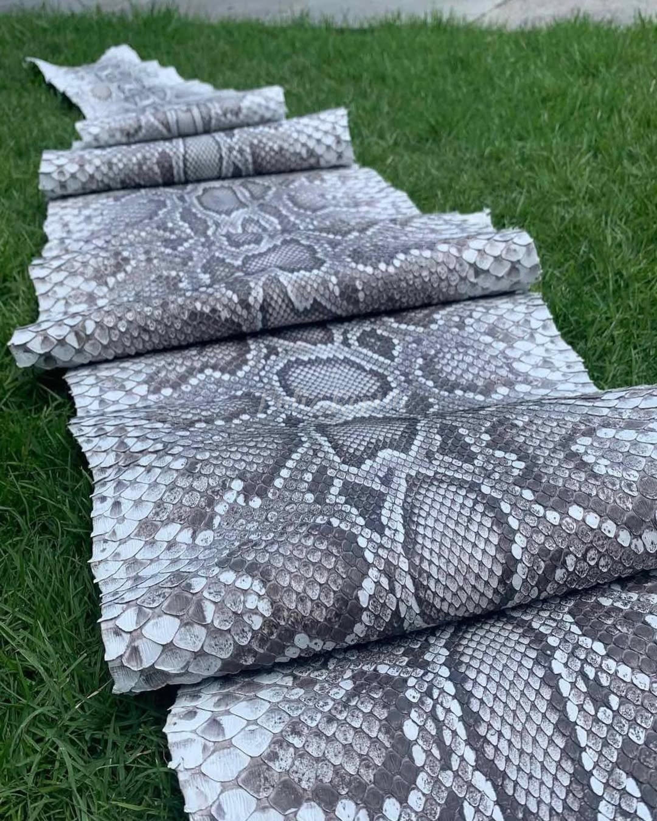 Genuine Python Leather Skin | Natural Burmesed Back Skin Unbleached ...