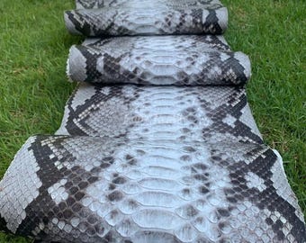Genuine Python Leather Skin | Natural Reticulated Belly Skin Unbleached from Indonesian Tannery