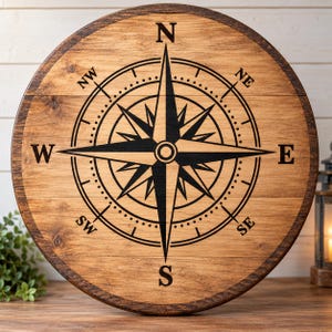 Compass SVG, Nautical Compass Rose SVG, Compass Cut File, Adventure SVG, Compass Dxf Png Eps Pdf, Cricut Silhouette Design