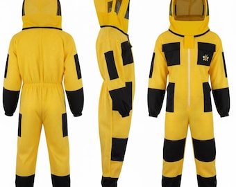 Professional 3-Layer Ventilated Beekeeping Suit with Veil Bee Suit Beekeeper suit Breathable Protective Gear for Men & Women