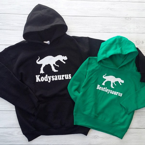 Dinosaur Hoodie for Kids Personalized Dinosaur Gift for Kids Dinosaur Sweatshirt Toddler Boy Birthday Gift from Grandma