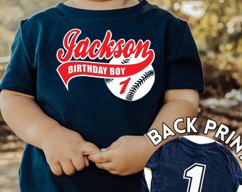 Baseball Birthday Shirt Boy Personalized 1st Birthday Baseball Outfit Sports Party Boys Tshirt Baby Boy First Birthday Shirt