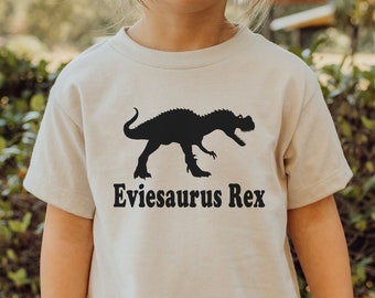 Kids Dinosaur Birthday Shirt Personalized Dinosaur Gifts for Kids Toddler Boy Girl Natural Shirt Custom Dinosaur Shirts