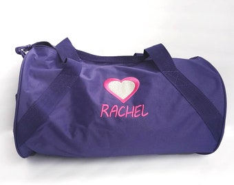 Purple Duffle Bag Baby Bag Custom Name Weekender Bag Travel Bag for Girl Overnight Hospital Bag New Baby New Mom Gift