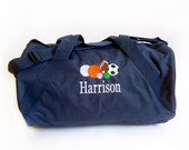 Boys All Sports Gym Bag, Personalized Weekender Bag, Kids Travel Bag, Blue Duffle Bag for Kids, Monogrammed Kids Gifts, Toddler Duffle Bag Il_170x135