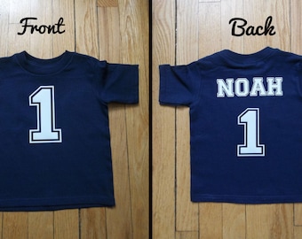 Personalized Birthday Number Shirt, 1st Birthday Boy Tee, Any Number and Name Kids Birthday Custom Shirt, Toddler Birthday Tees