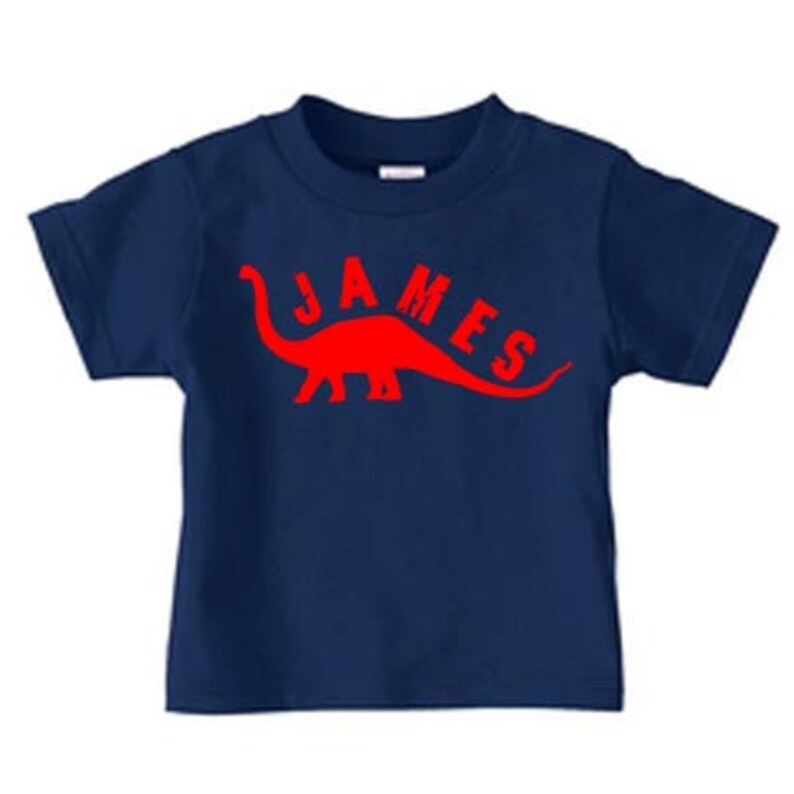Personalized dinosaur shirt for boys brontosaurus dinosaur Etsy