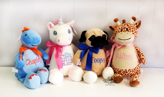 personalized stuffed dinosaur
